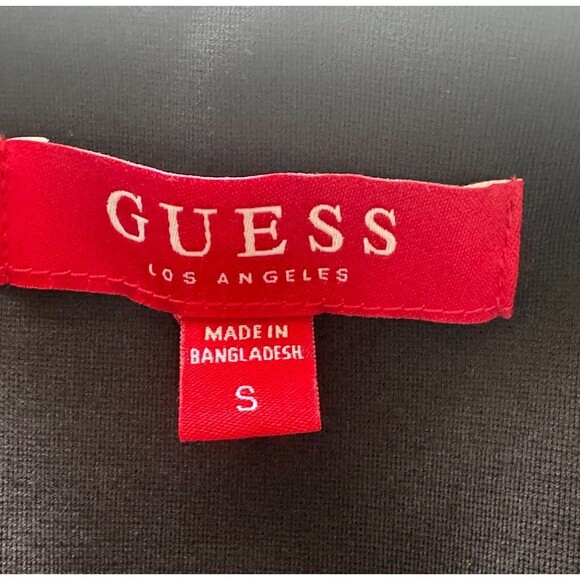 Guess Black Mini Skirt Womens Small Zipper Accents Bandage Bodycon Y2K Clubwear - Picture 5 of 11